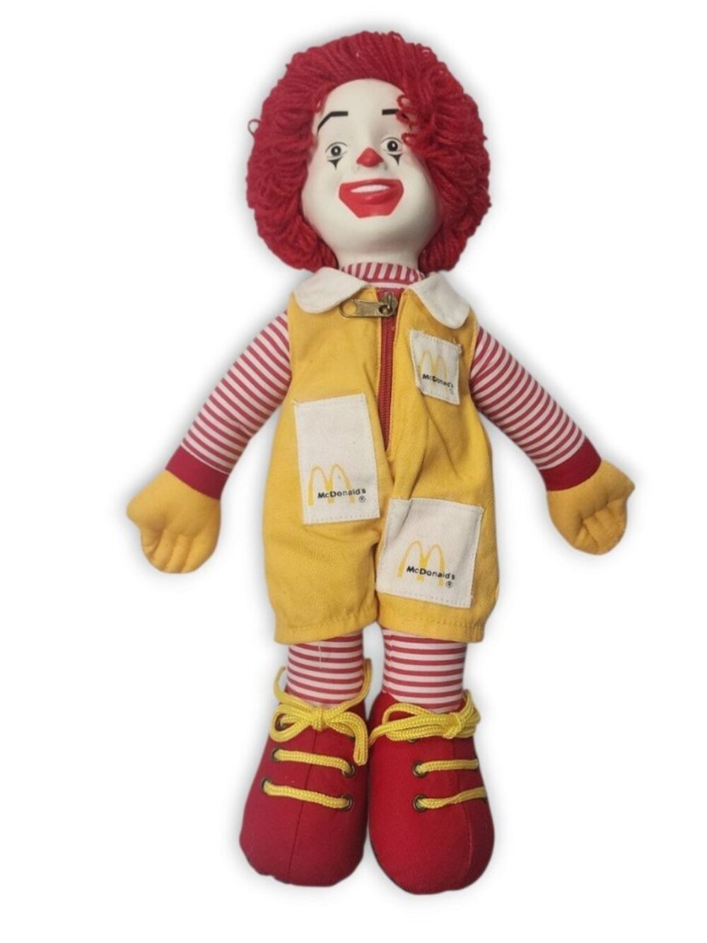 Vintage 1984 RONALD MCDONALD Plush Doll w/Vinyl Head McDonald’s 16" Tall